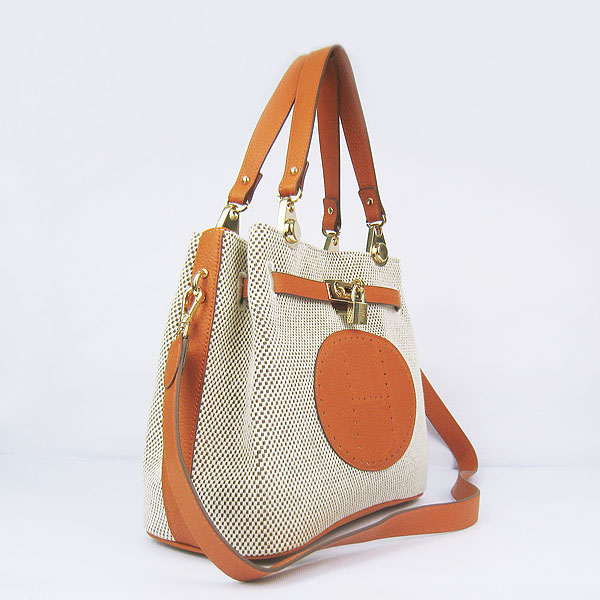 Replica Hermes New Arrival Double-duty handbag Orange 60668 - Click Image to Close